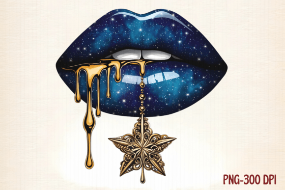 Christmas Lips Clipart: Bold Illustrations for Festive Blogs