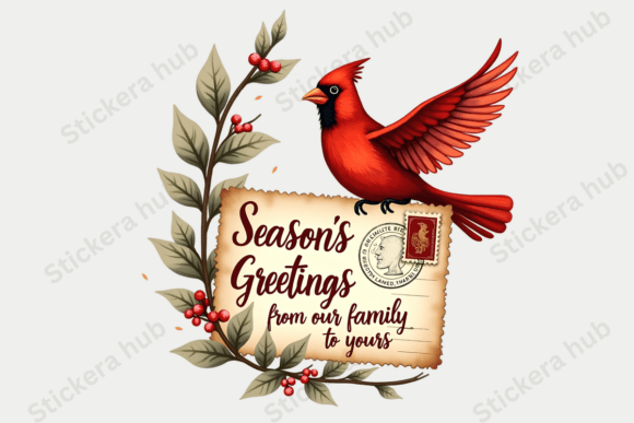 Christmas Season Greetings Png: Branding Illustrations