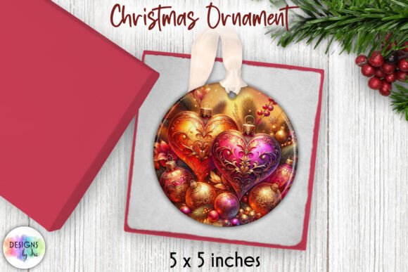 Elegant Christmas Ornaments Sublimation Illustrations