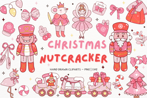 Groovy Christmas Nutcrackers Clipart & Illustrations