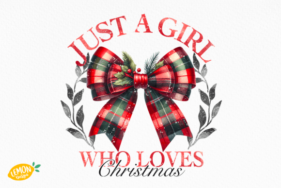 Plaid Christmas Bow PNG Sublimation & Illustrations