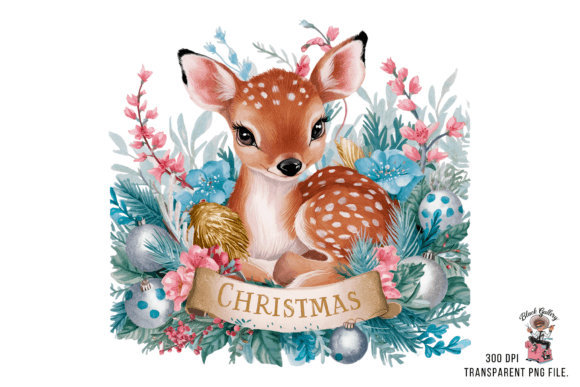 Reindeer Clipart & Christmas Deer PNG Illustrations