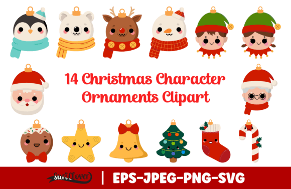 Review: Christmas Character Ornaments Clipart & Illustrations