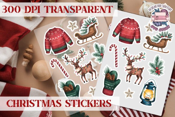 Review: Christmas Cute Sticker Sheet PNG Illustrations