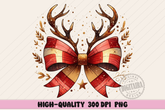 Review: Christmas Raindeer Coquette Bow Png Illustrations