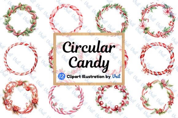 Review: Circular Christmas Candy Clipart for Embroidery