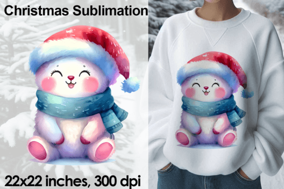 Watercolor Christmas Animal Sublimation: Illustrations for Festive Blog Design