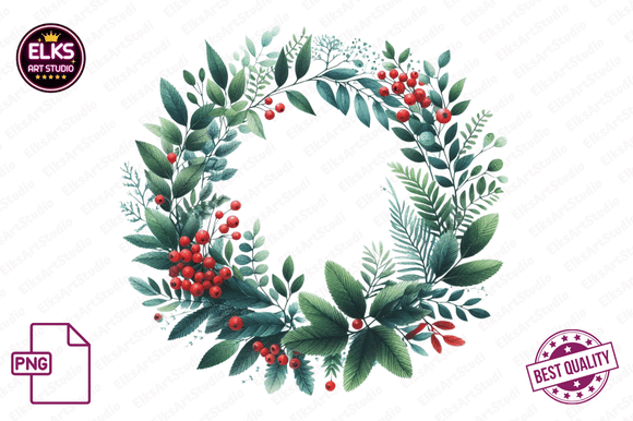 Watercolor Christmas Botanical Illustrations Review